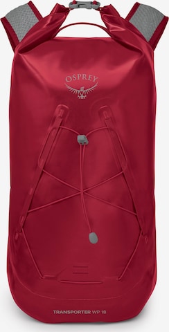 Osprey Sports Backpack 'TRANSPORTER ROLL TOP WP 18' in Red: front