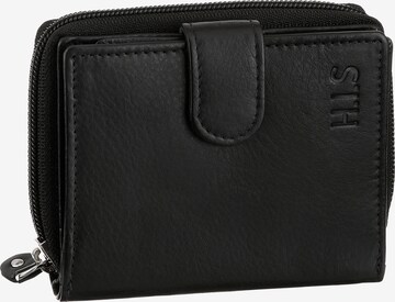HIS JEANS Wallet in Black: front