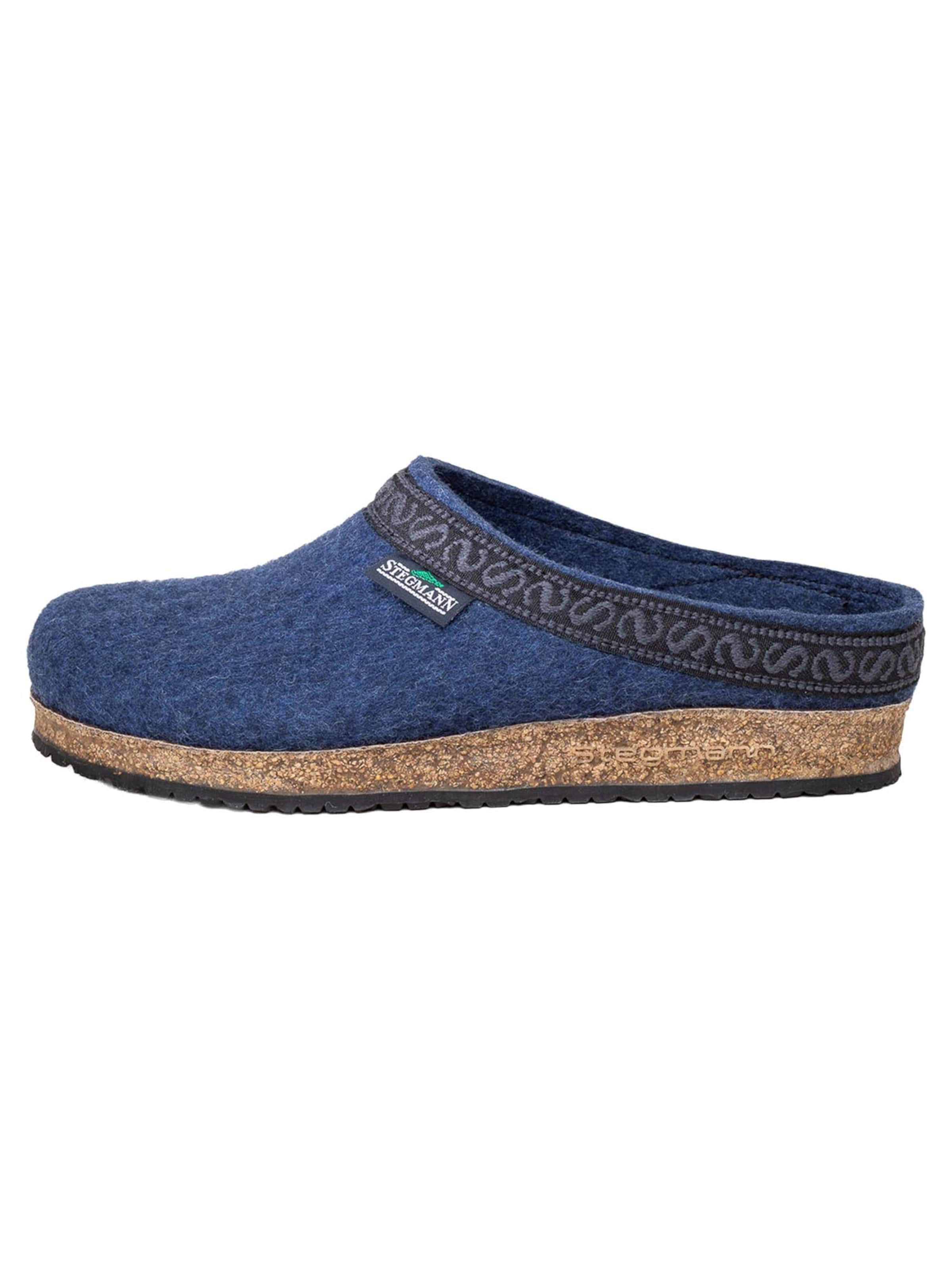 Stegmann Clogs 'Filz'‌‌‌‌‌‌‌‌‌‌ in Blau: Vorderseite