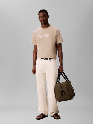 Calvin Klein Jeans Regular Shirt in Beige