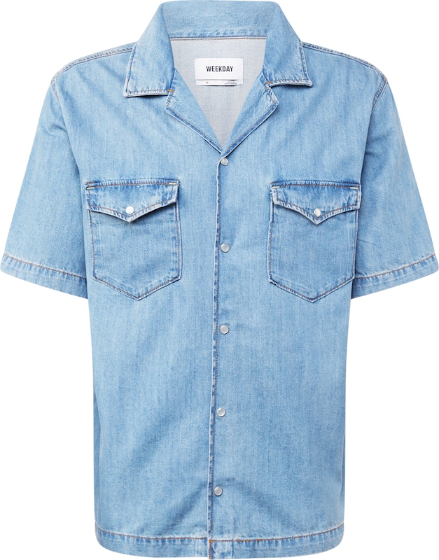 WEEKDAY Regular Fit Hemd 'Burbank' in Hellblau WEEKDAY Regular Fit Hemd 'Burbank' in Hellblau