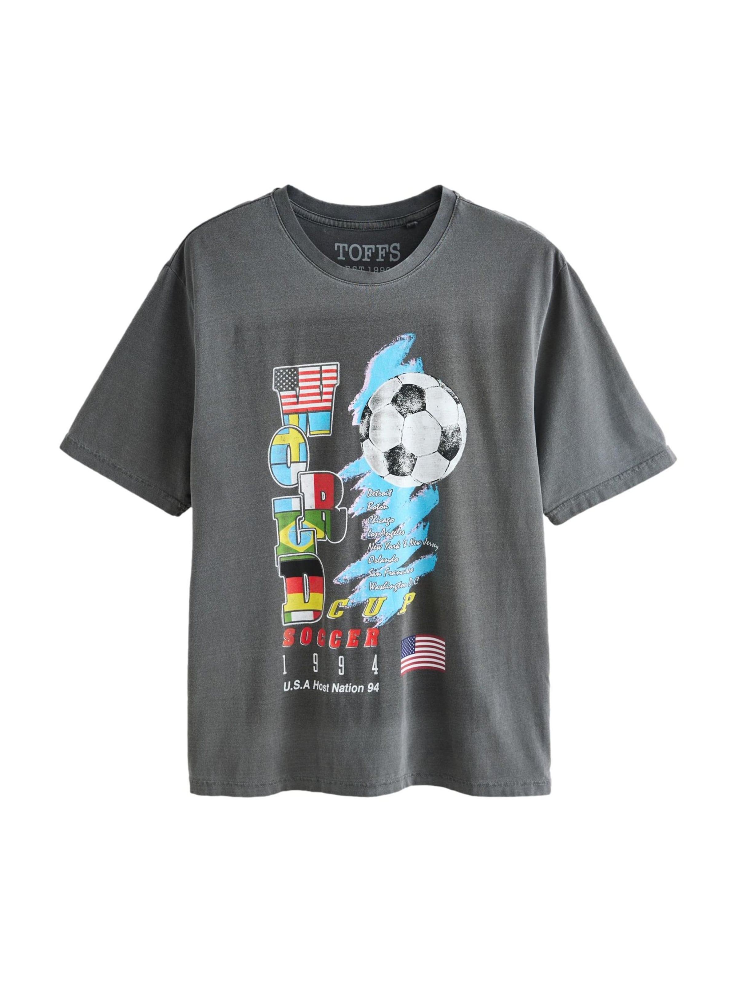 Next Shirt 'Football World Cup' in Grey: front