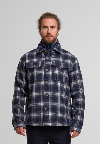 INDICODE JEANS Přechodná bunda 'Benito' – modrá: přední strana