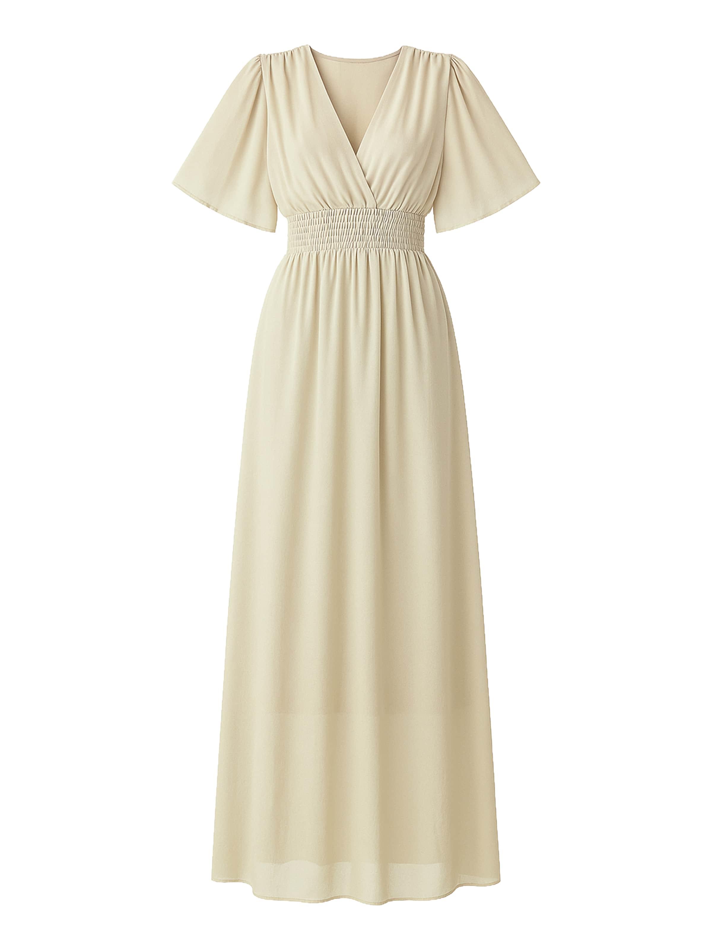 Robe Elara en beige : devant