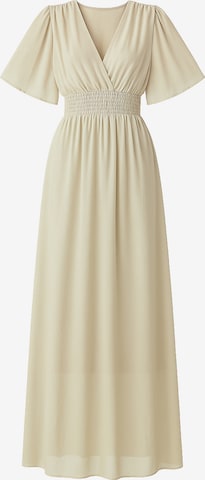 Robe Elara en beige : devant