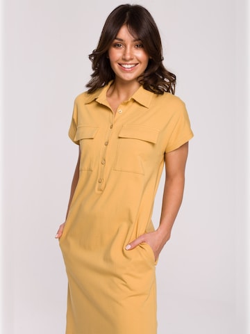 BeWear - Vestido camisero en amarillo