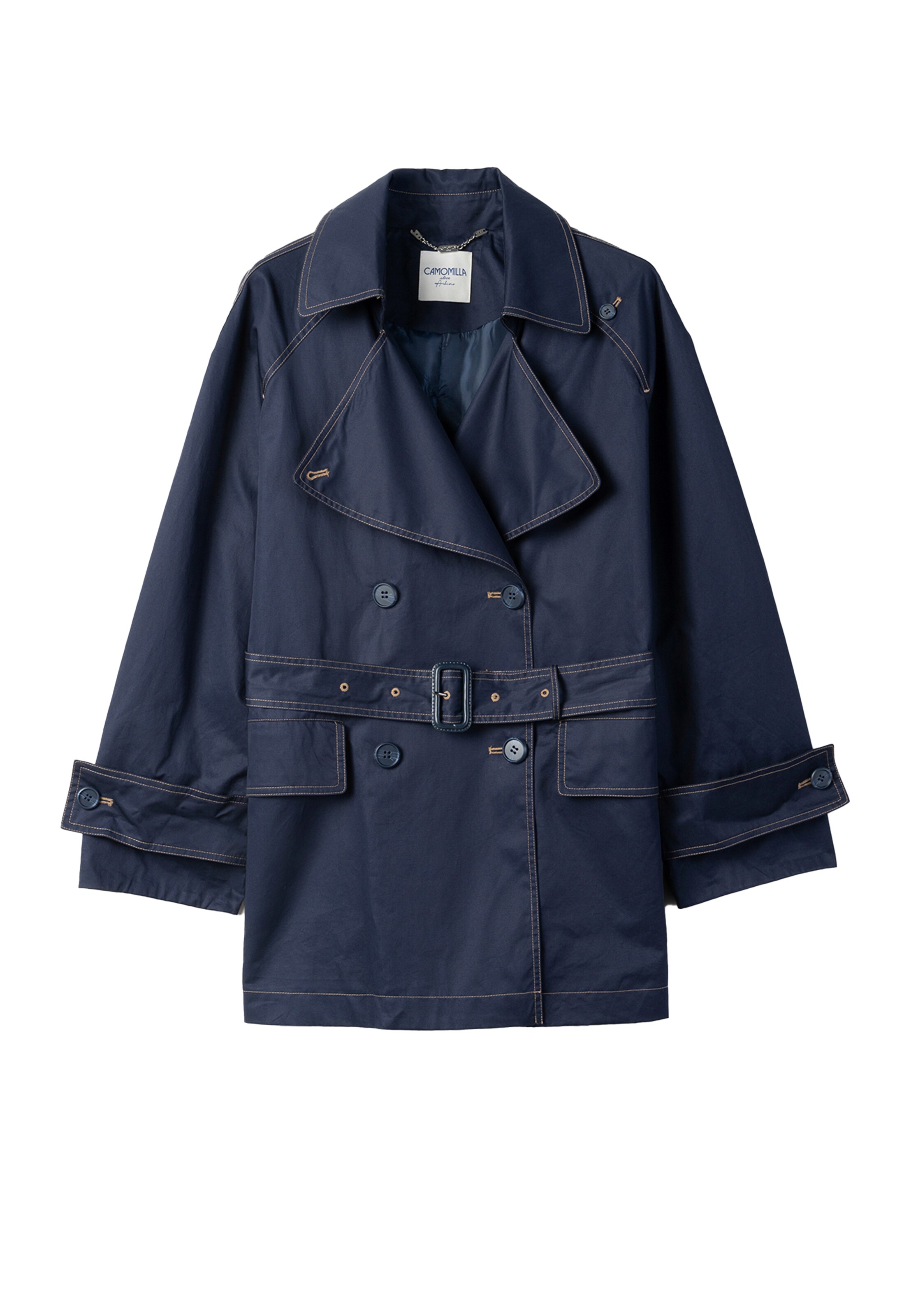 Cappotto di mezza stagione 'Ted' di Camomilla Italia in blu: frontale