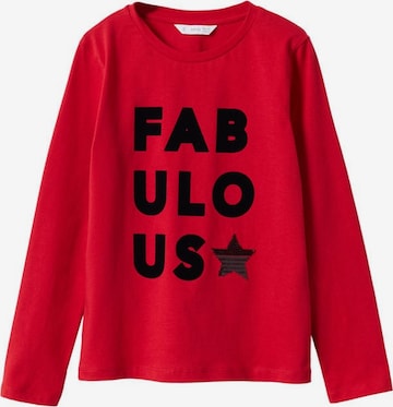 MANGO KIDS Shirt 'Fabulous' in Rood: voorkant