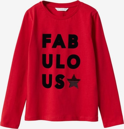 MANGO KIDS T-Shirt 'Fabulous' en rouge / noir, Vue avec produit