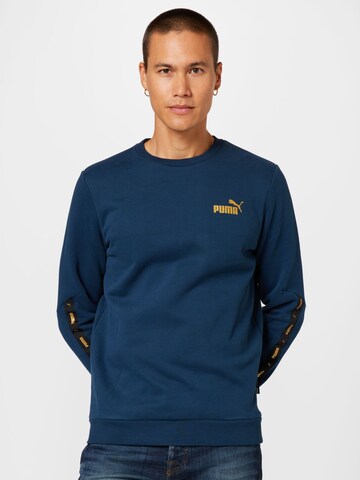 PUMA Athletic Sweatshirt in Blue: front