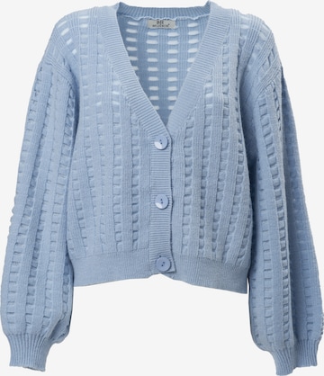 Influencer Strickjacke in Blau: predná strana