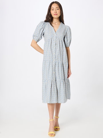 FRNCH PARIS Shirt Dress in Blue: front