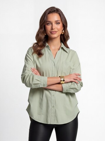 faina - Blusa em verde: frente