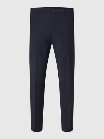 Coupe slim Pantalon à plis SELECTED en bleu : devant