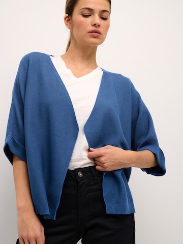 Cream Knit Cardigan in Blue