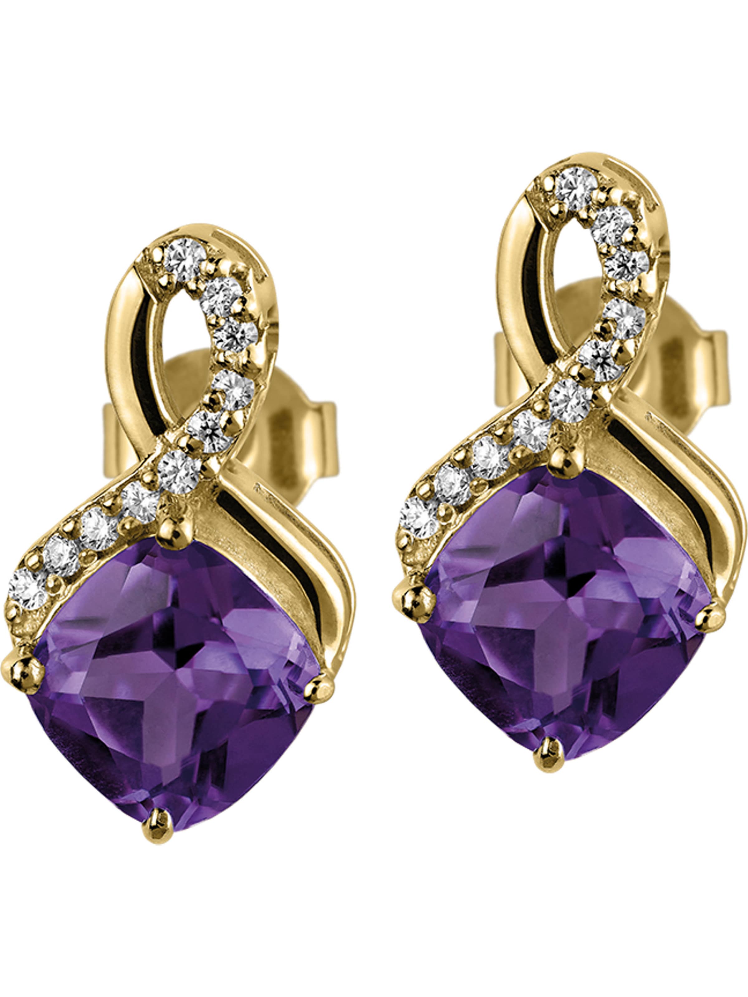 Jacques Lemans Ohrringe in Lila: Vorderseite