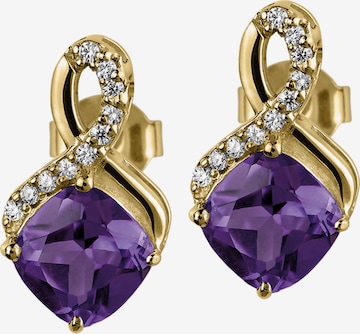 Jacques Lemans Earrings in Purple: front