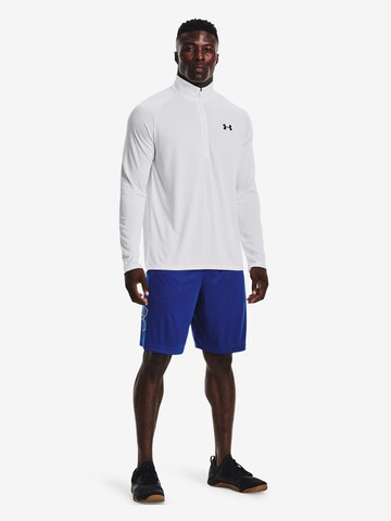 UNDER ARMOUR Loosefit Sportbroek 'Tech' in Blauw