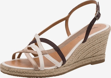 Sandales Tamaris en marron : devant