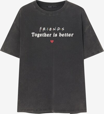 Pull&Bear T-Shirt in hellblau / rot / schwarz / weiß, Produktansicht