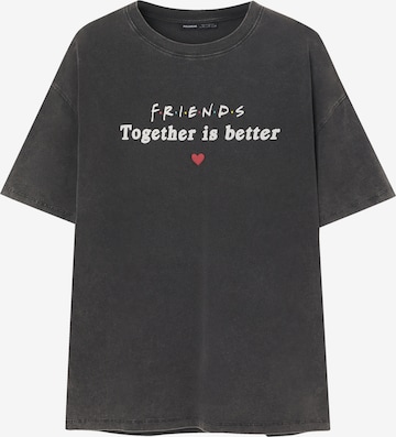 Pull&Bear T-Shirt in Schwarz: predná strana