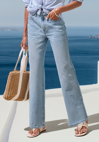 LASCANA Wide leg Jeans in Blue: front