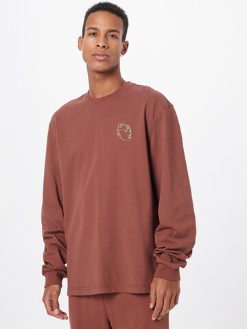 ABOUT YOU Limited Sweatshirt 'Jim' by Jannik Stutzenberger' (GOTS) in Braun: predná strana