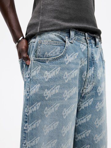 Pull&Bear Baggy Džínsy 'STWD' - Modrá