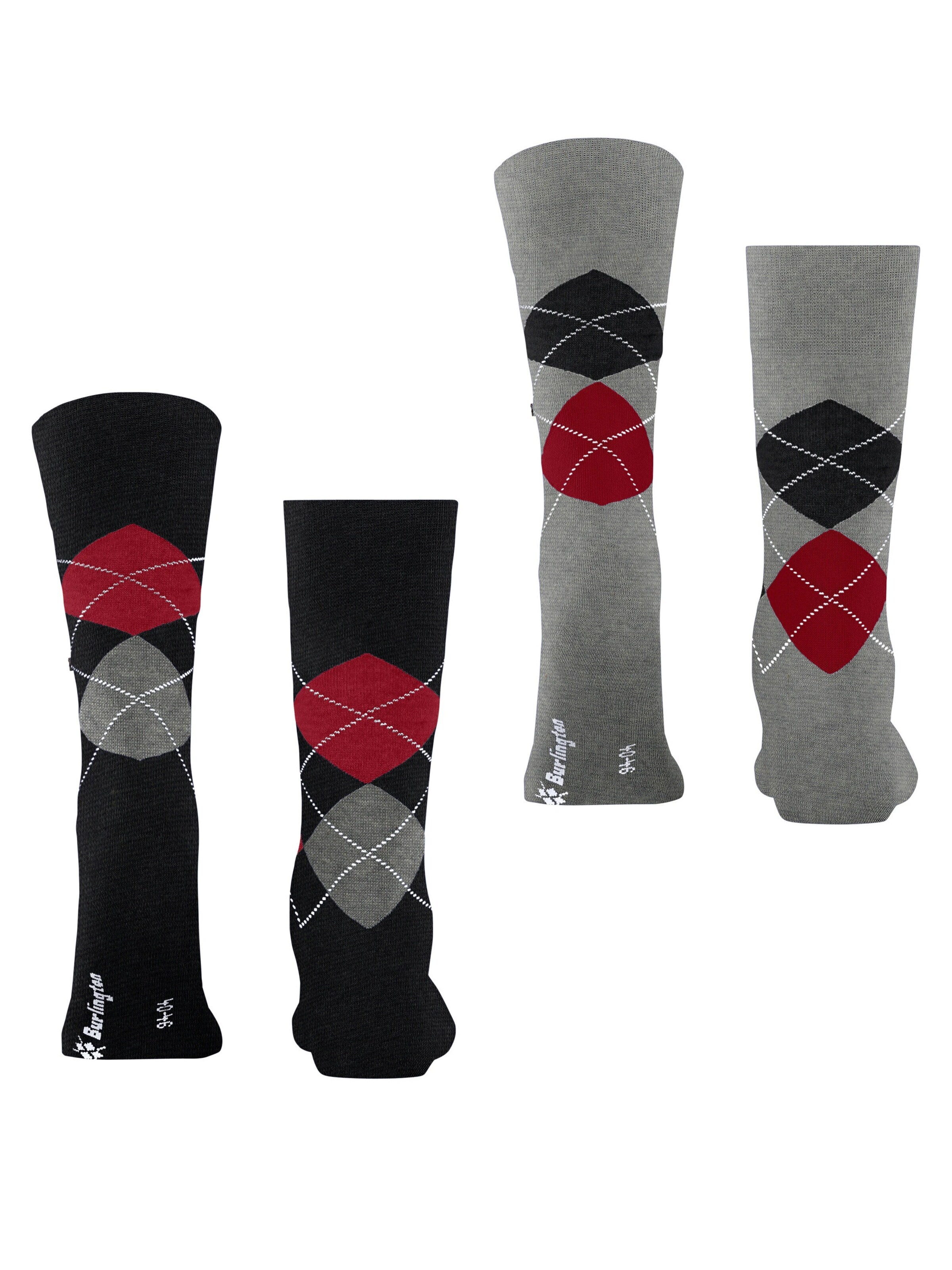 BURLINGTON Socks 'Everyday Argyle' in Black