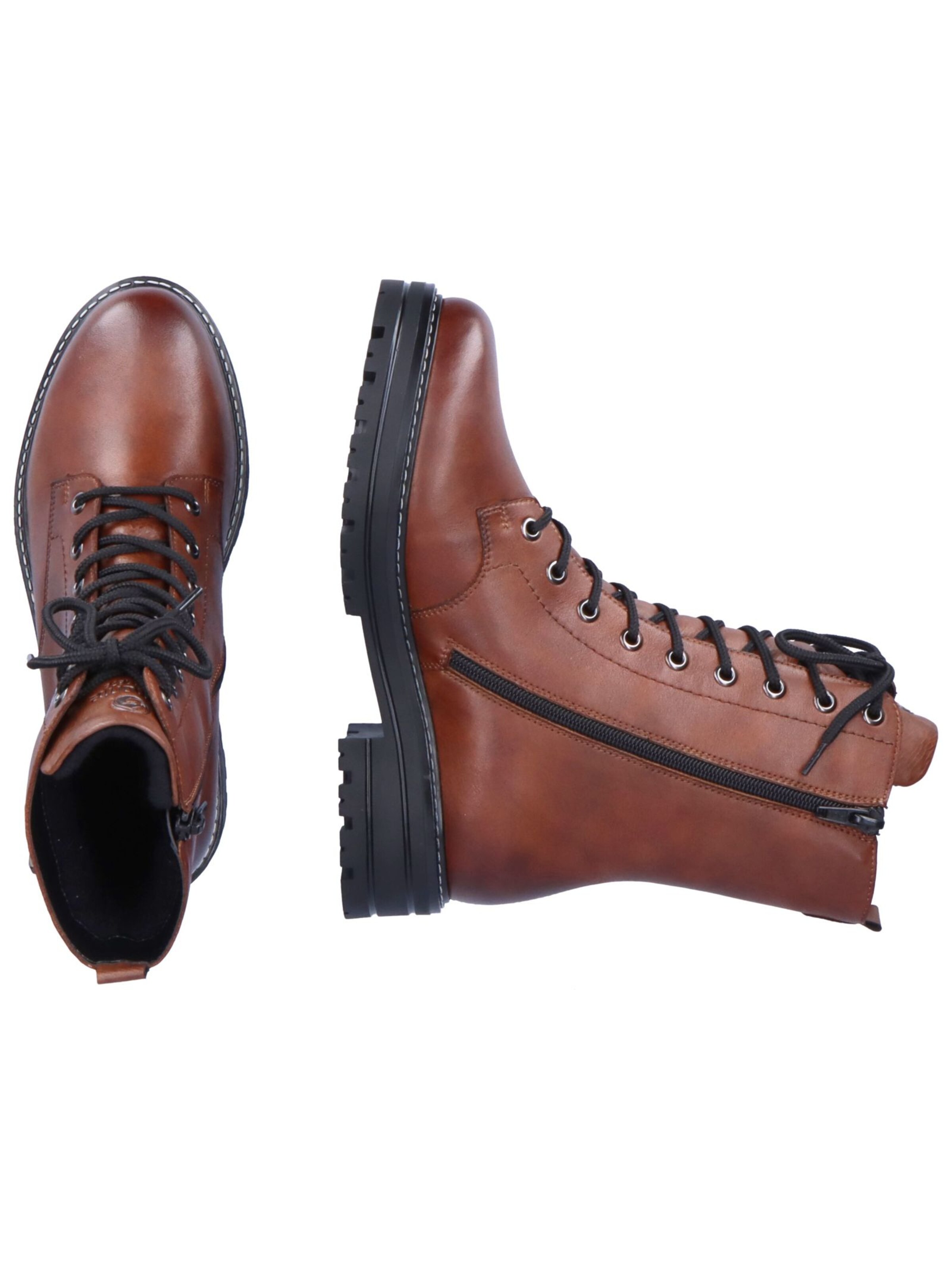 REMONTE Lace-Up Ankle Boots in Brown