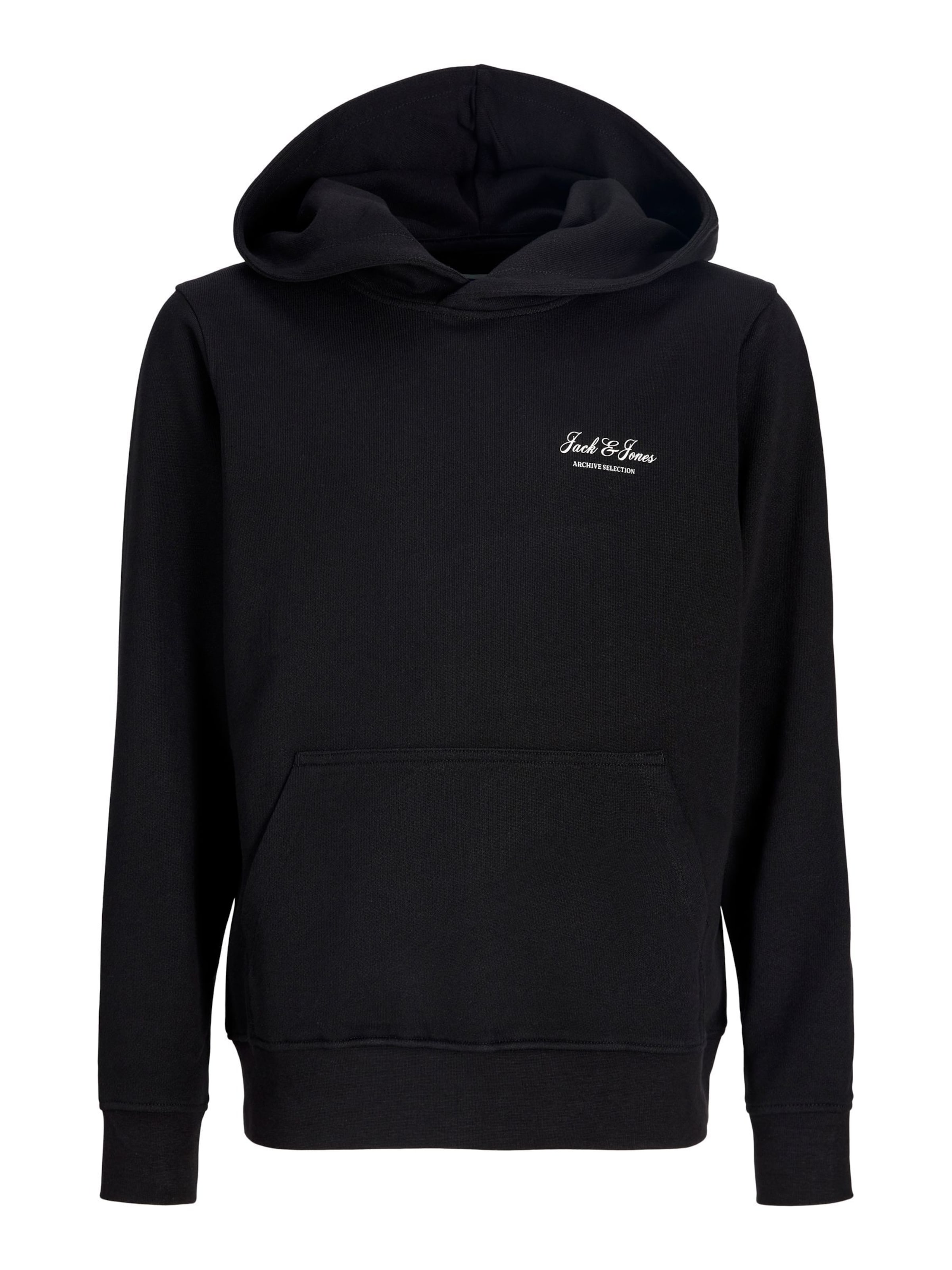 Bluză de molton 'JJEARCHIVE' de la Jack & Jones Junior pe negru: față