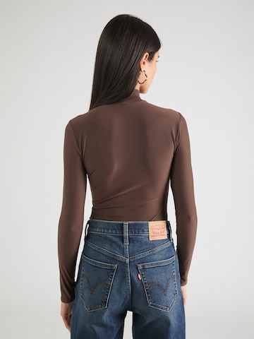 Abercrombie & Fitch Shirt bodysuit in Brown