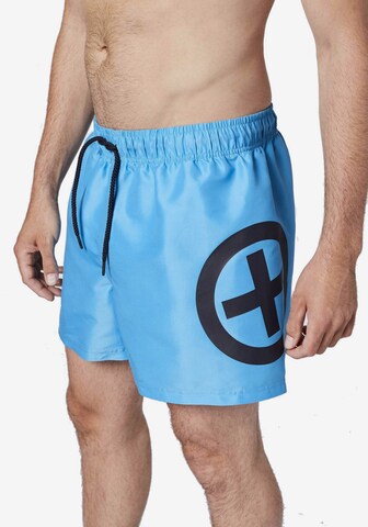 CHIEMSEE Athletic Swim Trunks in Blue: front