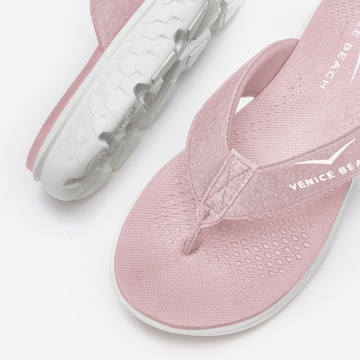 VENICE BEACH T-Bar Sandals in Pink