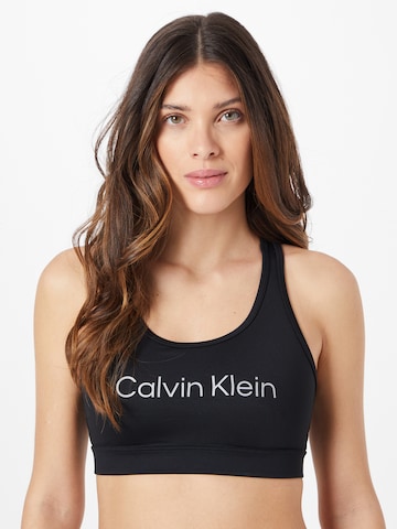 Bustieră Sutien de la Calvin Klein Sport pe negru: față