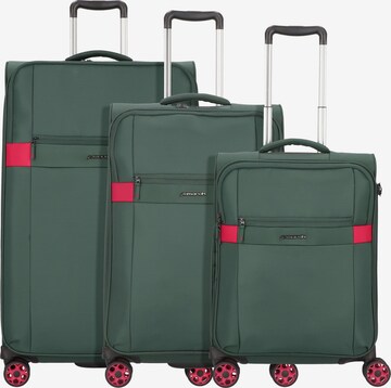 March15 Trading Suitcase Set in Green: front