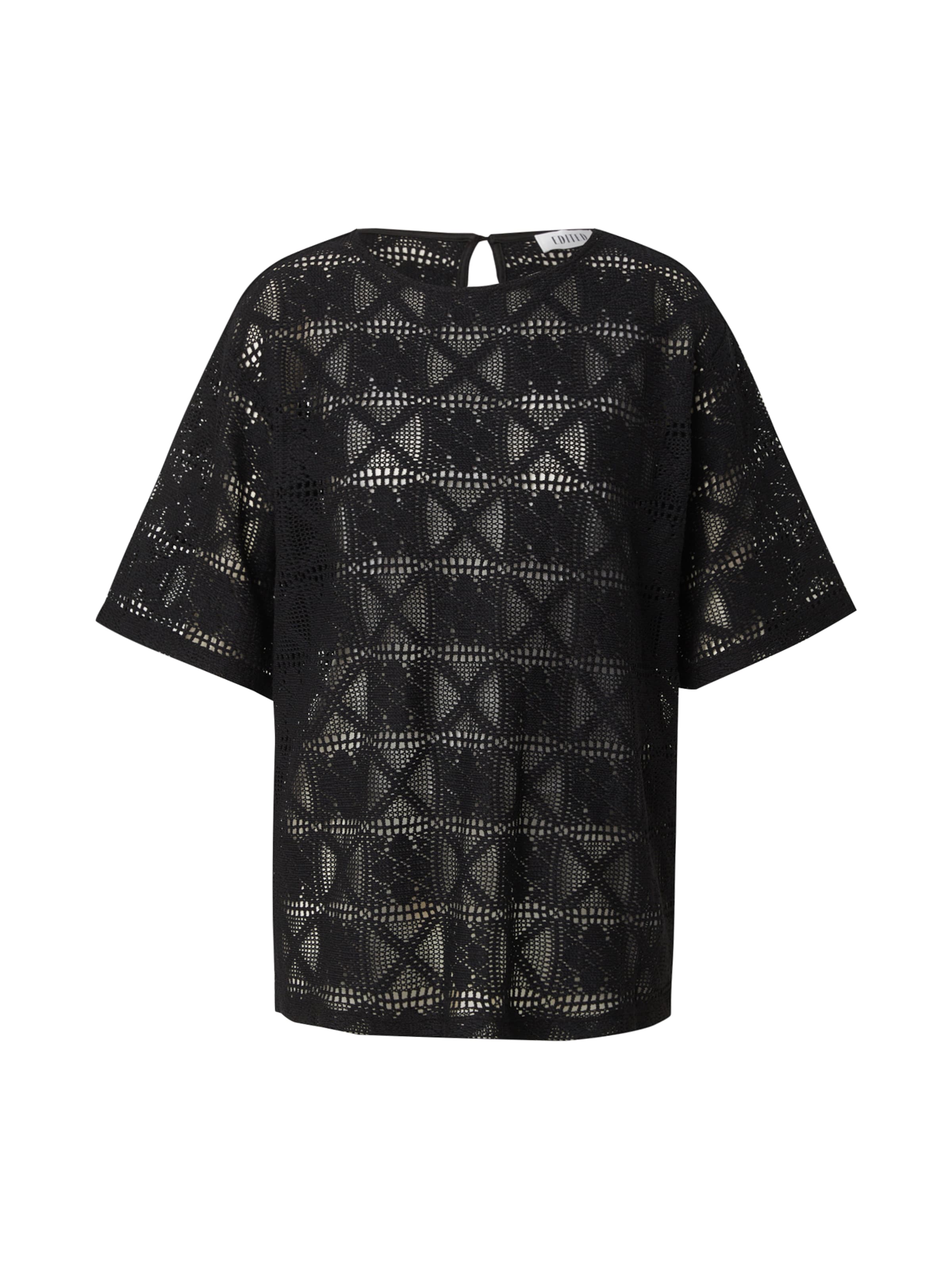 EDITED Футболка 'Xally' в Черный: спереди