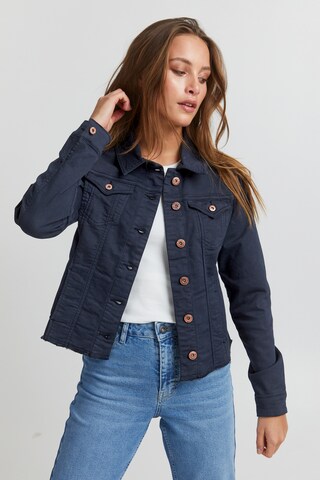 PULZ Jeans Between-Season Jacket in Blue: front