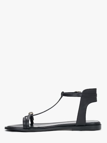Estro Sandale '48-105-1'‌‌‌‌‌‌ in Schwarz: Vorderseite