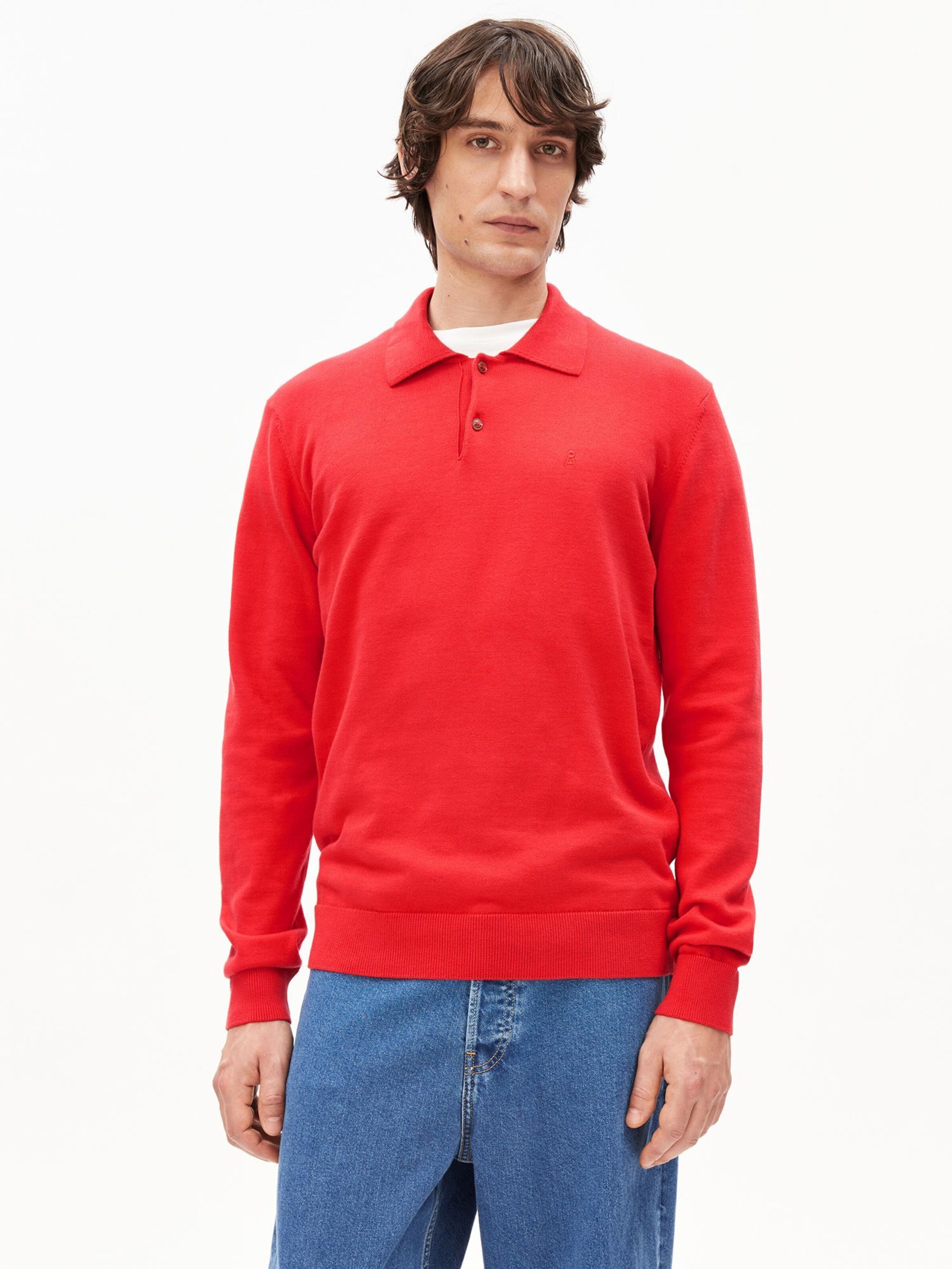 ARMEDANGELS Pullover POLO in Rot: Vorderseite