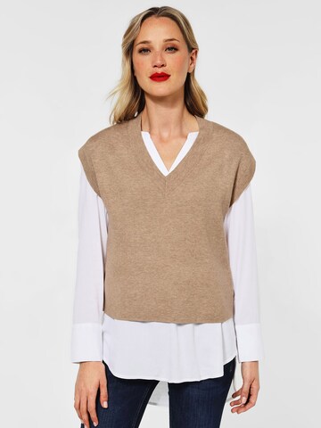 STREET ONE Sweater in Brown: front