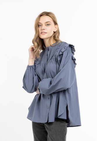 Camicia da donna di DreiMaster Vintage in grigio: frontale