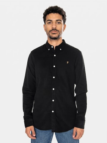 FARAH Comfort Fit Hemd 'Fontella'‌ in Schwarz: Vorderseite