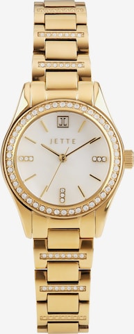 JETTE Analoguhr in Gold: Vorderseite