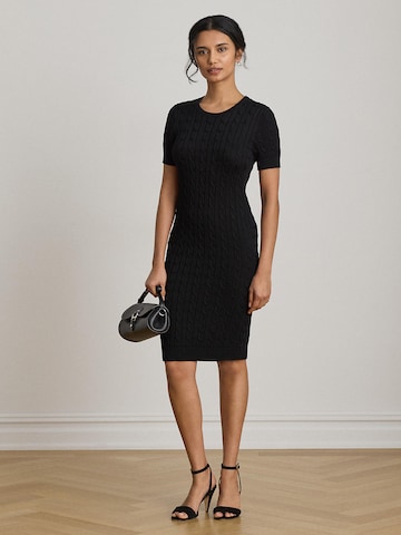 Robes en maille Lauren Ralph Lauren en noir : devant
