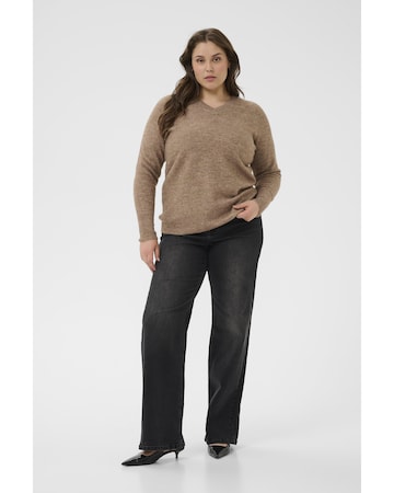 KAFFE CURVE Pullover 'Niela' i brun