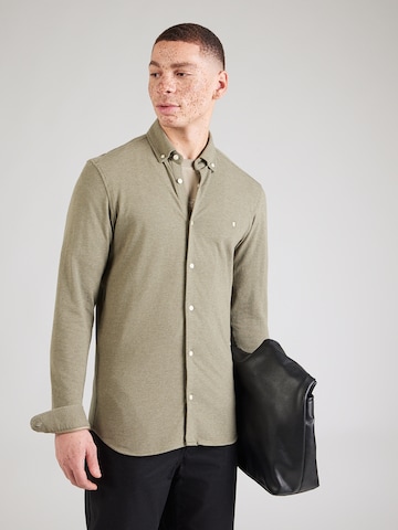 Coupe slim Chemise 'JPRBLUBLAKE' Jack & Jones Premium en vert : devant