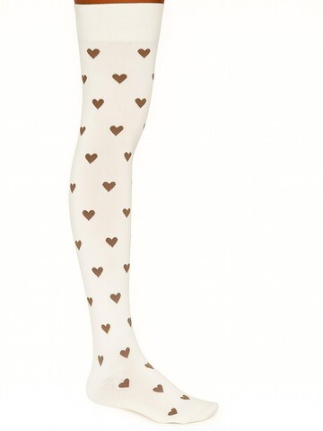 Lycille Over the Knee Socks in Beige