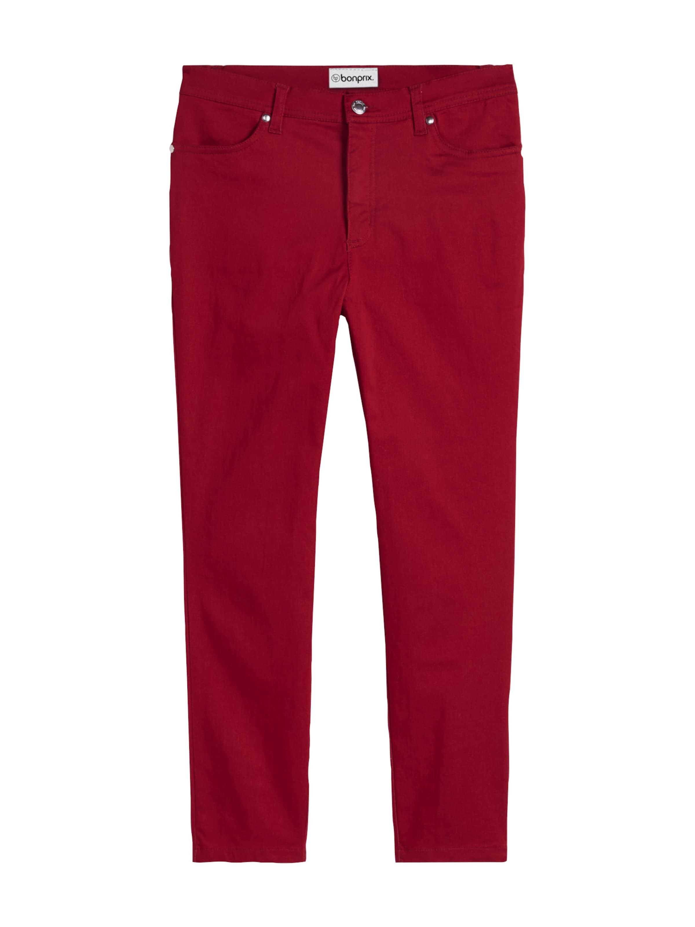 bonprix Slimfit Broek in Rood: voorkant
