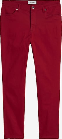 bonprix Slimfit Housut värissä punainen: etupuoli